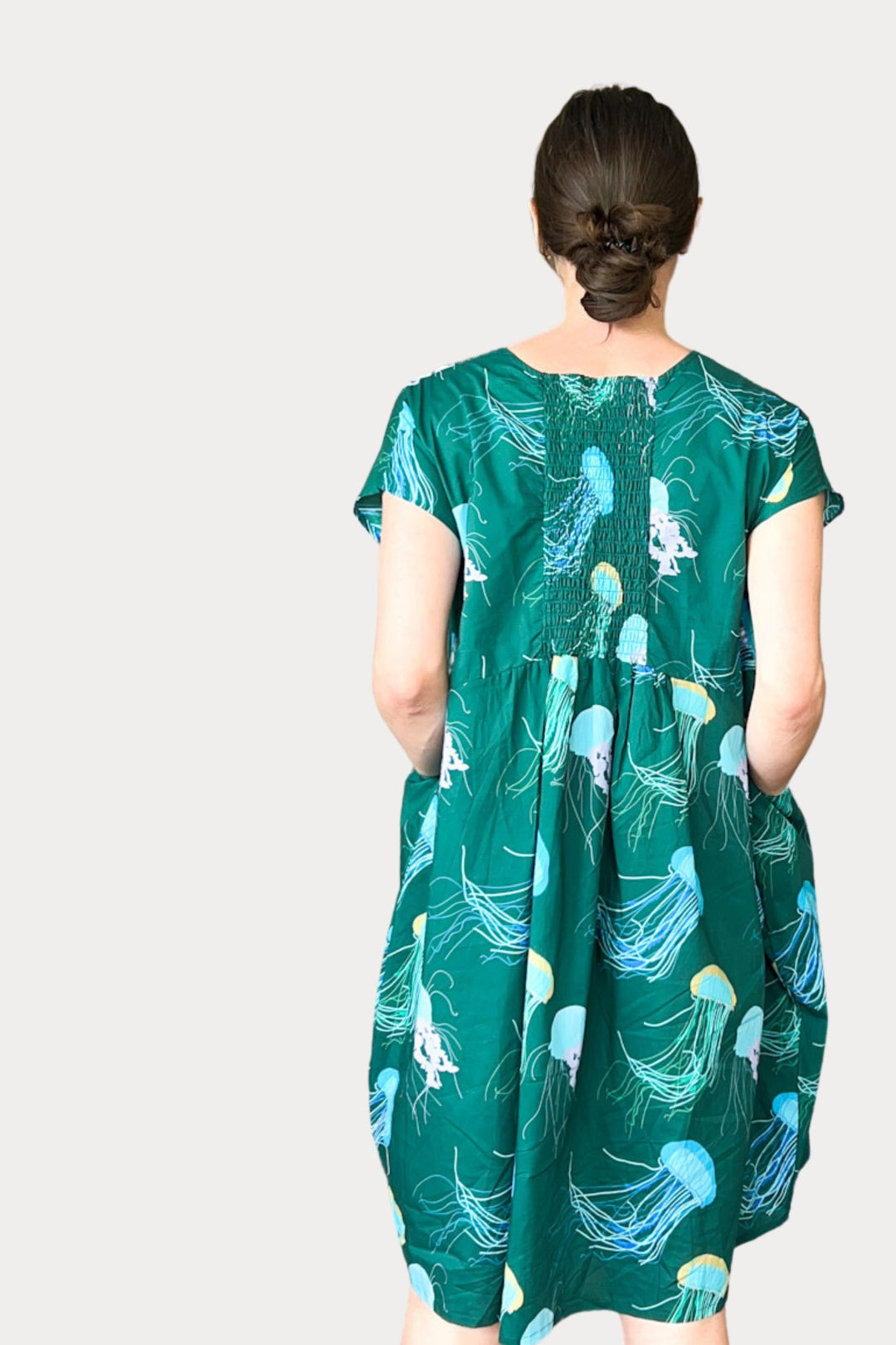 The Jessica Dress in Green Jellies - Rex and Isla